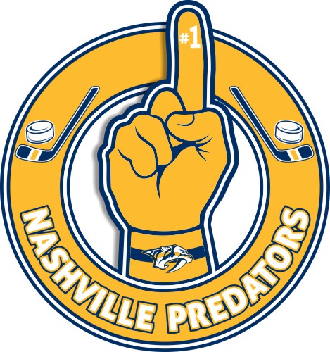 Number One Hand Nashville Predators logo iron on paper